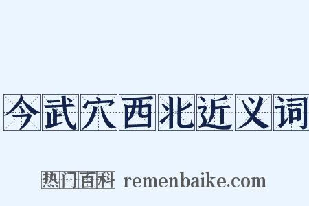 今武穴西北近义词是什么意思的图片